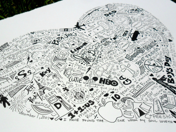 personalized wedding illustration