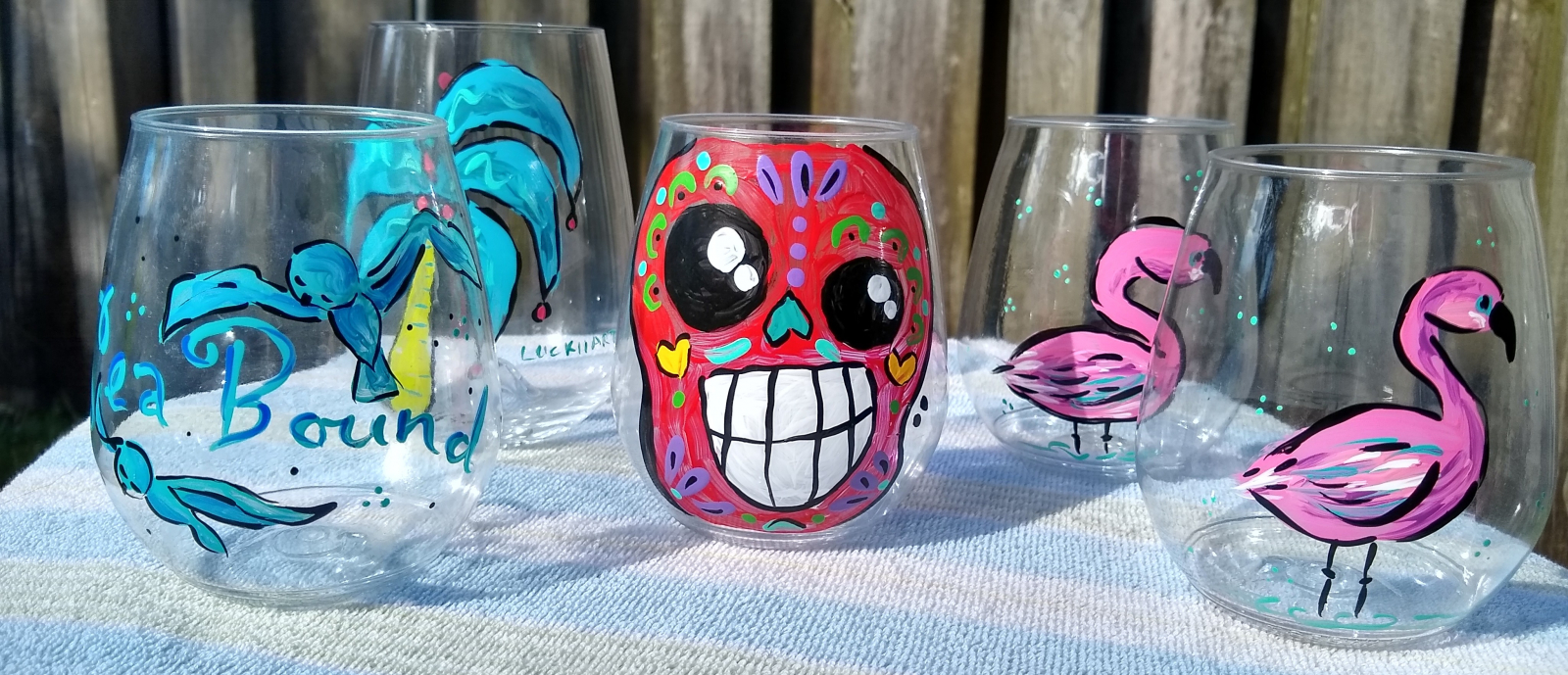 Painted Wine Glasses