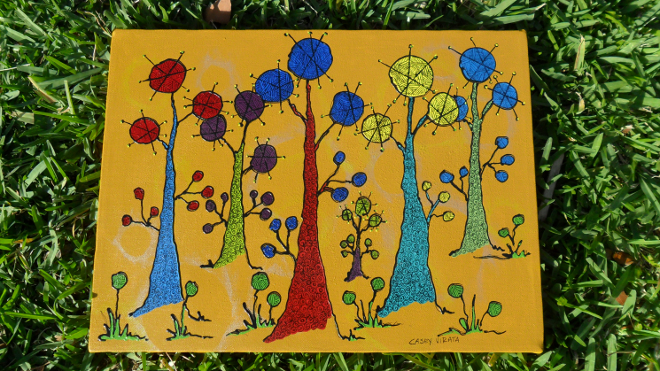 Bubble Trees on canvas