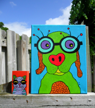 dog with glasses