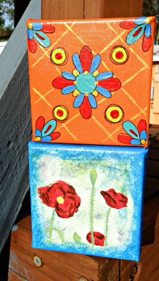 poppies and talavera tile