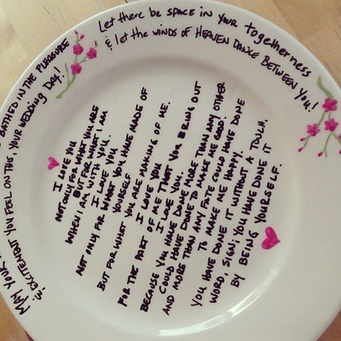 Wedding Vow Plate 