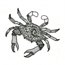 Black and White Crab crab3.jpg
