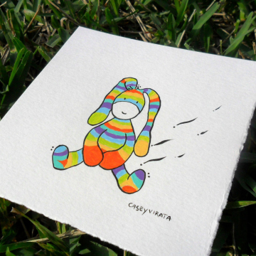 retro bunny illustration