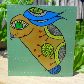 Art Block - little bunny golden