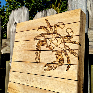 Maryland Blue Crab Mini Pallet wood burn