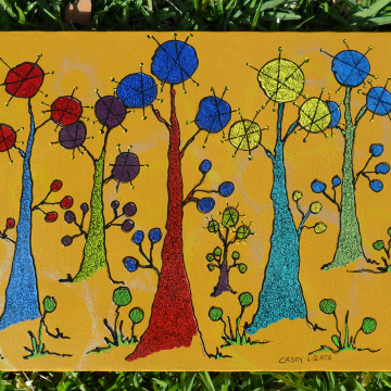 Bubble Trees on canvas Bubble Trees on canvas