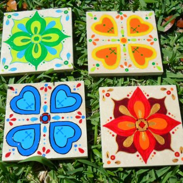 floral coasters