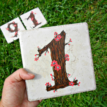 Hand painted address House Numbers- TWIGS